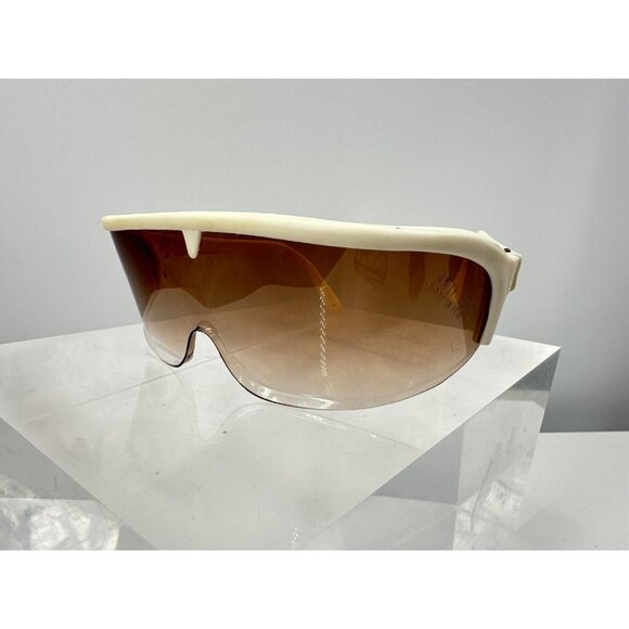 Vintage Brevettato Baruffaldi Wrap Sunglasses Ivory Frames Anti Fog Italy (L) - Picture 2 of 11